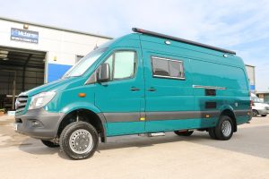 4x4 green sprinter campervan