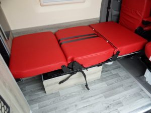 seat forms double bed