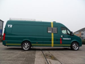 Green VW Crafter exterior